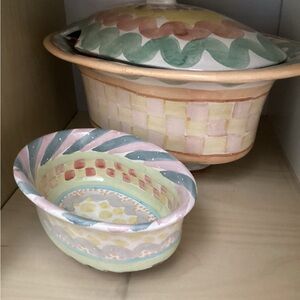 Colorful MacKenzie Childs Soup Tureen and Lid